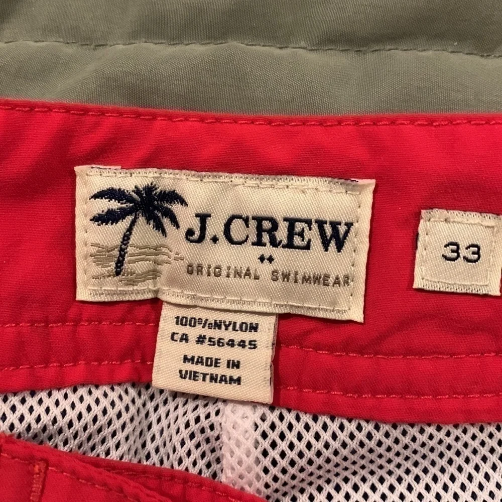 J. Crew original Swimwear. 100% Nylon. White mesh lining. Size 33.‌‌‌‌‌‌‌